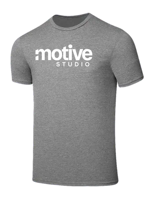 Seriously Soft Grey Frost T-Shirt w/Motive Studio Logo