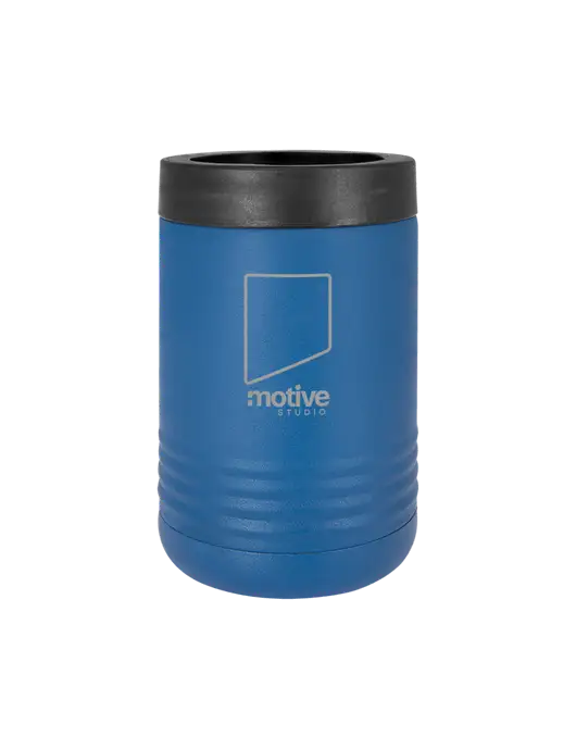 Polar Camel 12 oz Powder Coated Royal Blue Vacuum Insulated Beverage Holder w/Motive Studio Logo