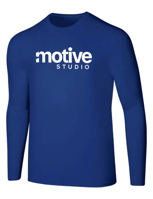Seriously Soft Dark Royal Long Sleeve T-Shirt w/Motive Studio Logo