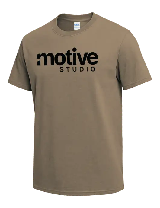 Dark Tan Heavyweight 6.1 oz T-Shirt w/Motive Studio Logo