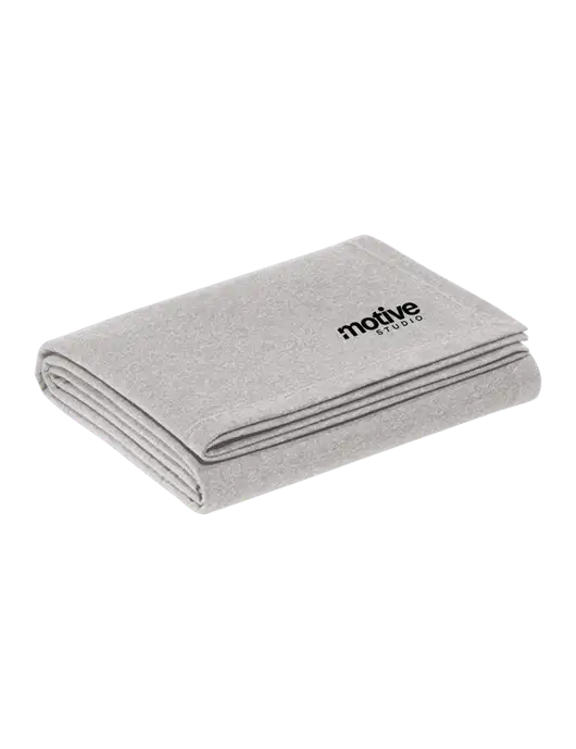 Recycled Light Heather Grey Blanket w/Motive Studio Logo
