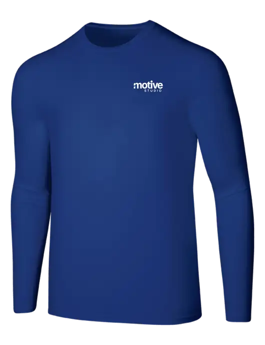 Seriously Soft Dark Royal Long Sleeve T-Shirt w/Motive Studio Logo