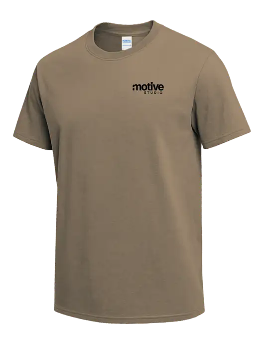 Dark Tan Heavyweight 6.1 oz T-Shirt w/Motive Studio Logo