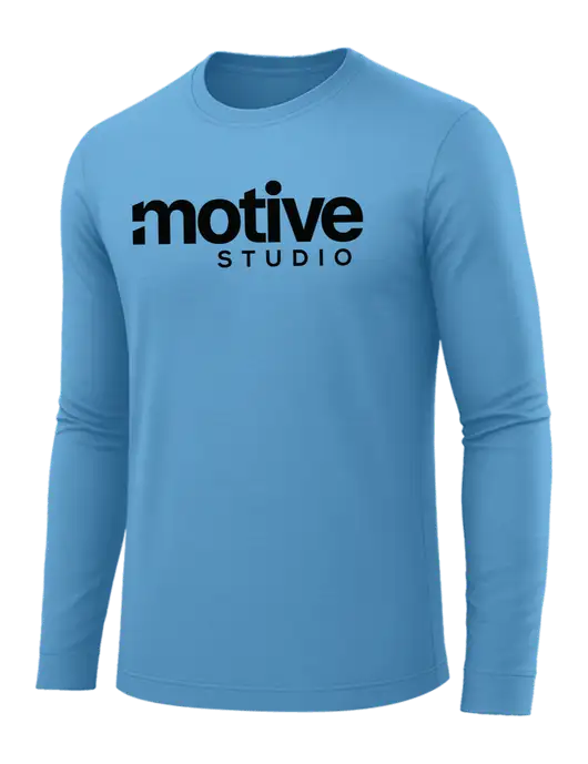 Long Sleeve Carolina Blue PosiCharge Competitor Tee w/Motive Studio Logo