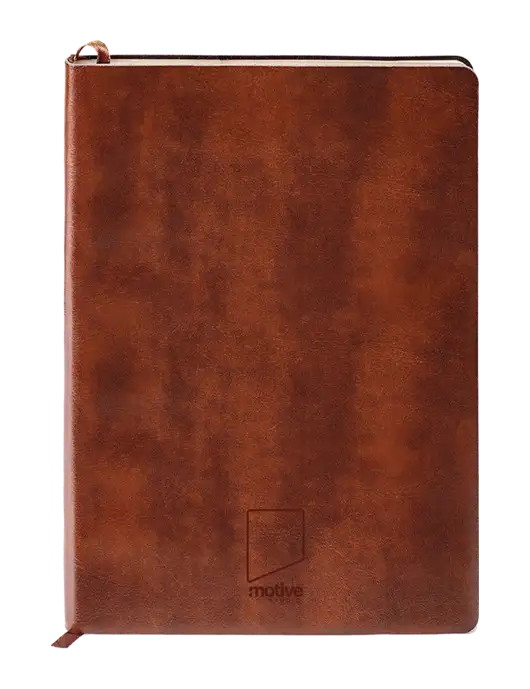 Fabrizio Brown Soft Cover 5.75 x 8.125 Journal w/Motive Studio Logo