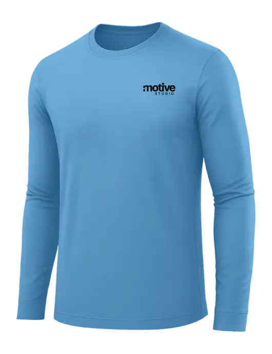 Long Sleeve Carolina Blue PosiCharge Competitor Tee w/Motive Studio Logo