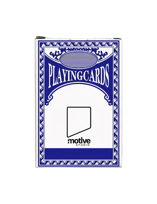 Dark Royal Blue Playing Cards w/Motive Studio Logo