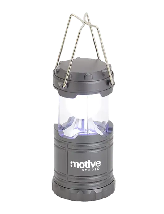Gunmetal Mini Retro Lantern w/Motive Studio Logo