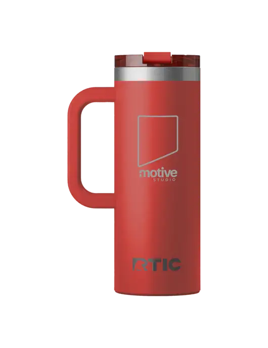RTIC Road Trip 20 oz Red Travel Mug w/Motive Studio Logo