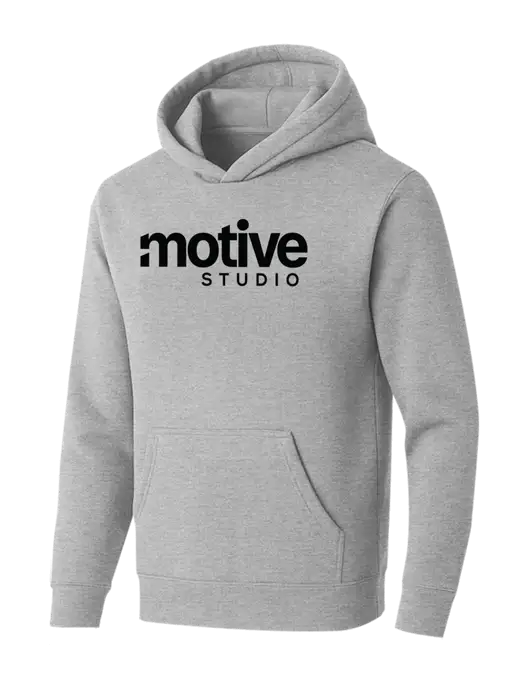 BELLA+CANVAS Light Grey Heather Sponge Fleece Pullover Hoodie w/Motive Studio Logo