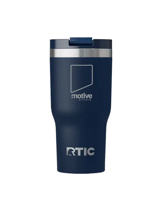 RTIC Essential 20 oz Navy Tumbler w/Motive Studio Logo