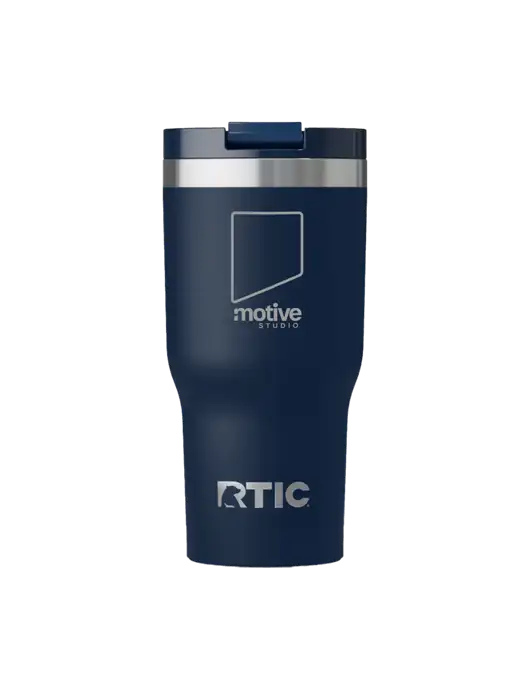 RTIC Essential 20 oz Navy Tumbler w/Motive Studio Logo