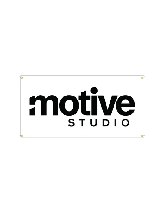 Vinyl Banner 48" x 24"  w/Motive Studio Logo