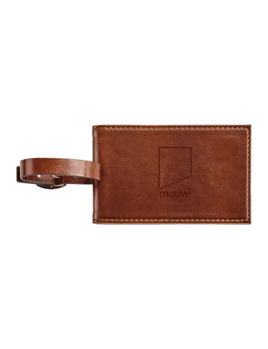 Fabrizio Brown Executive Luggage Tag w/Motive Studio Logo