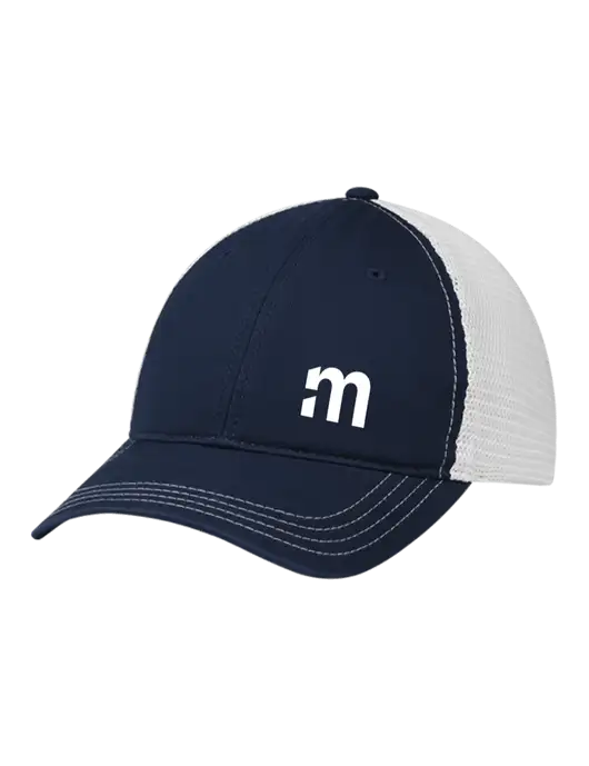 Richardson 111 Garment Washed Trucker Cap Navy w/White Mesh w/m Icon Logo