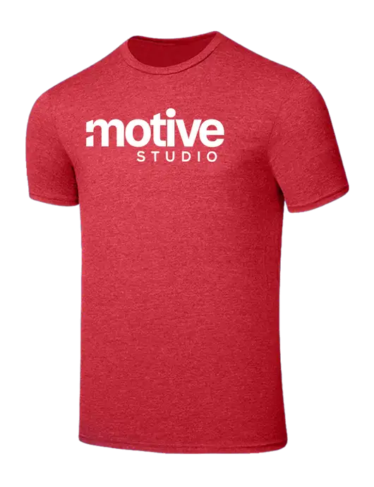 Seriously Soft Heathered Red T-Shirt w/Motive Studio Logo