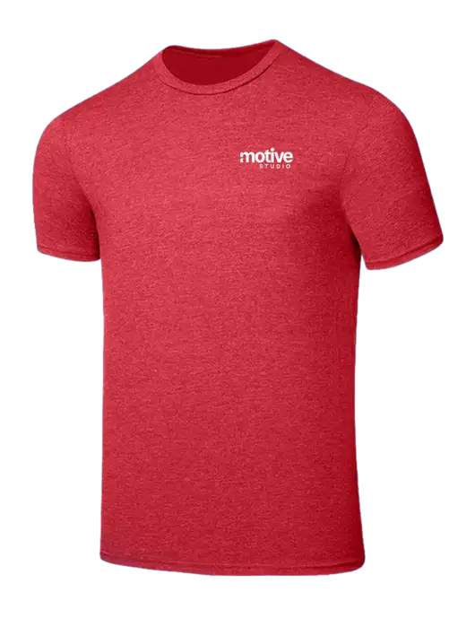 Seriously Soft Heathered Red T-Shirt w/Motive Studio Logo