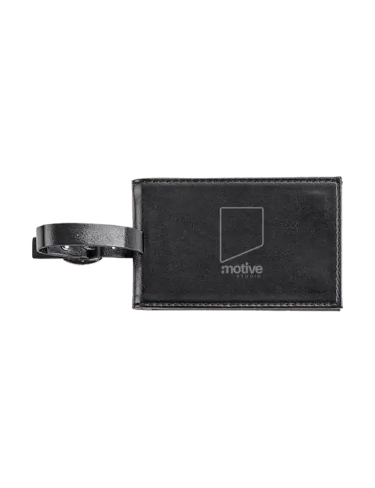 Fabrizio Black Executive Luggage Tag w/Motive Studio Logo