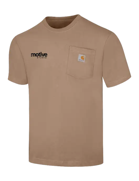 Carhartt Workwear Dark Tan Pocket Short Sleeve T-Shirt w/Motive Studio Logo
