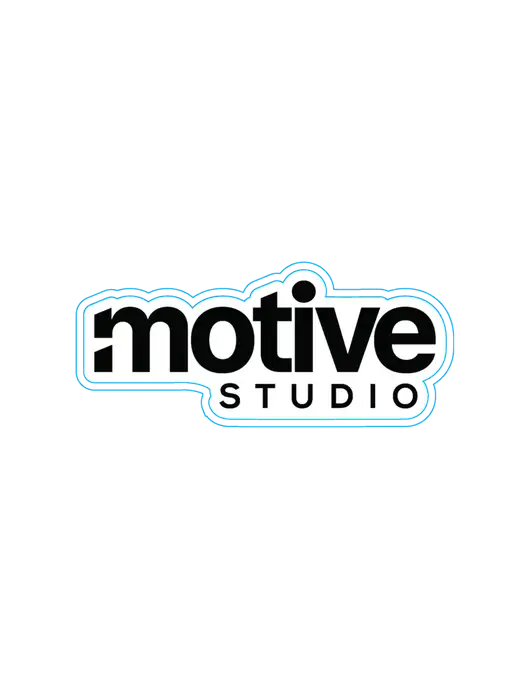 Large Decal ( approx. 8.5 in wide) w/ Motive Studio Logo 