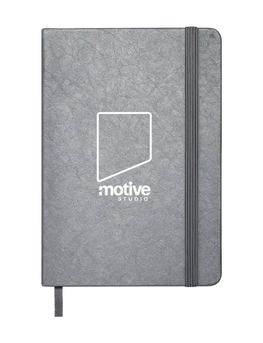 Granite Dark Grey Hardcover Journal, 5.62 X  8.37 w/Motive Studio Logo