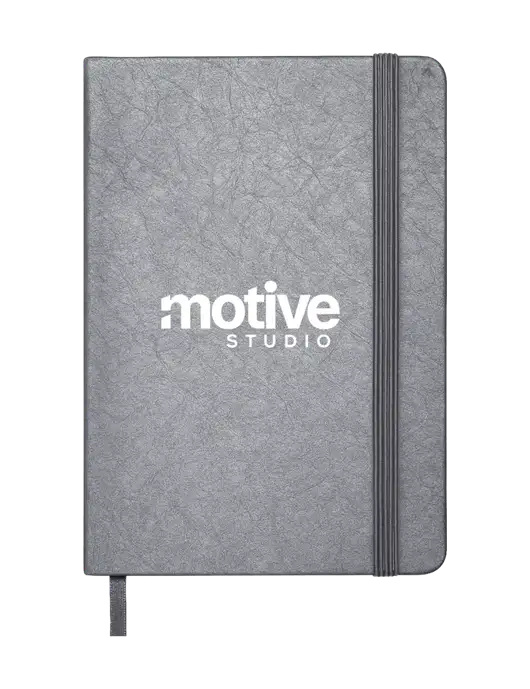 Granite Dark Grey Hardcover Journal, 5.62 X  8.37 w/Motive Studio Logo