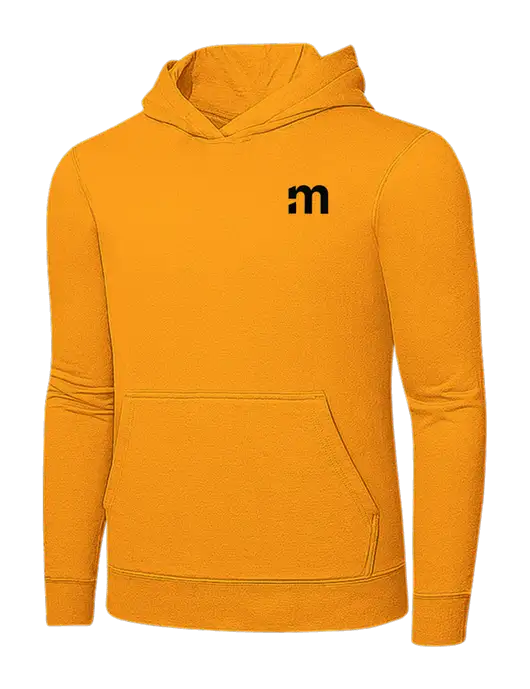 Yellow Gold 7.8 oz Ring Spun Hooded Sweatshirt w/m Icon Logo