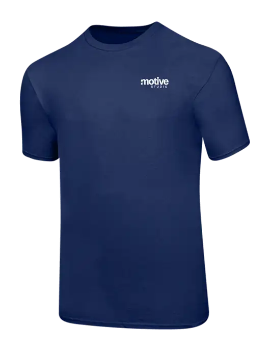 Ring Spun Navy 4.5 oz T-Shirt w/Motive Studio Logo