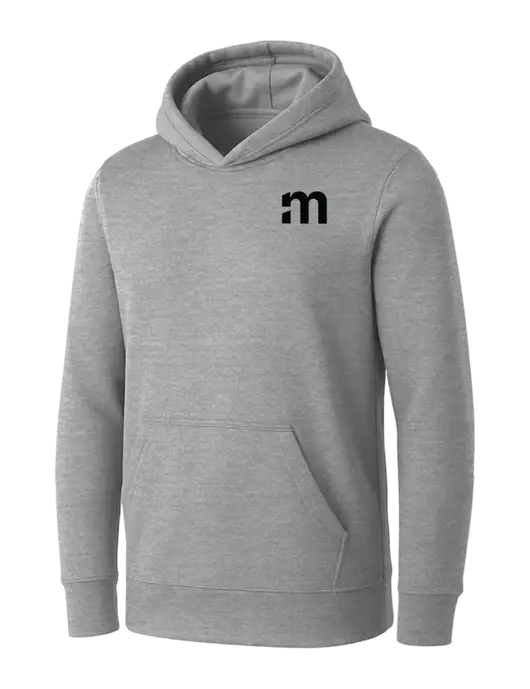 Womens Light Grey Heather Core Fleece Pullover Hooded Sweatshirt w/m Icon Logo