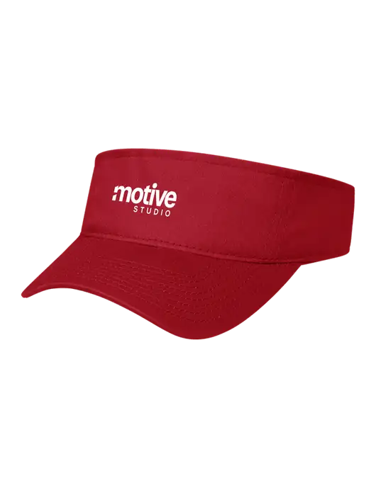 Red Cap Visor w/Motive Studio Logo