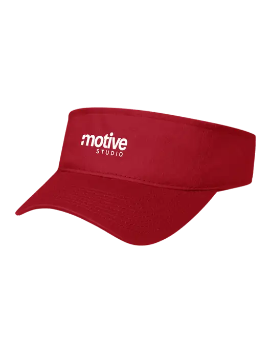Red Cap Visor w/Motive Studio Logo