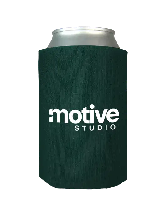 Dark Green Foam Coolie w/Motive Studio Logo