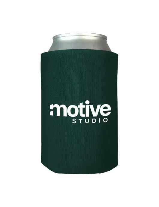 Dark Green Foam Coolie w/Motive Studio Logo