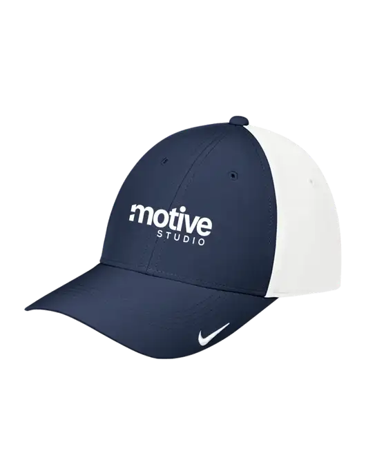 Nike Navy/White Dri-FIT Legacy Cap w/Motive Studio Logo