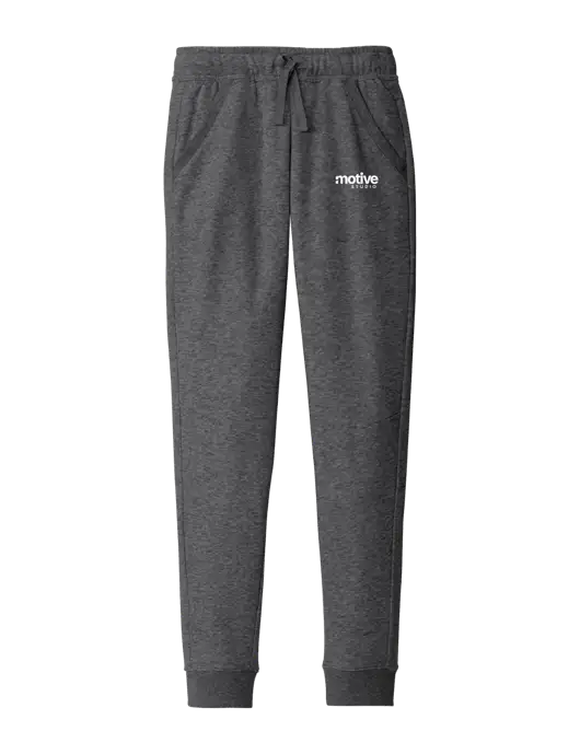 Modern Very Dark Grey Heather Fleece Jogger w/Motive Studio Logo