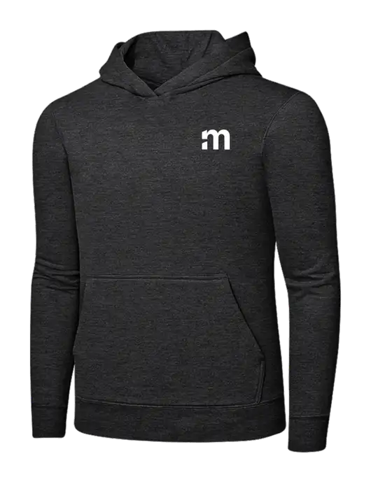 Dark Heather Grey 7.8 oz Ring Spun Hooded Sweatshirt w/m Icon Logo