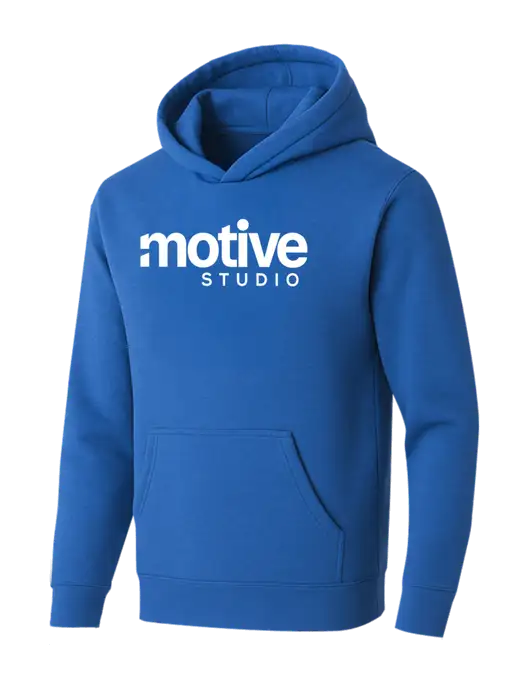 BELLA+CANVAS Royal Sponge Fleece Pullover Hoodie w/Motive Studio Logo