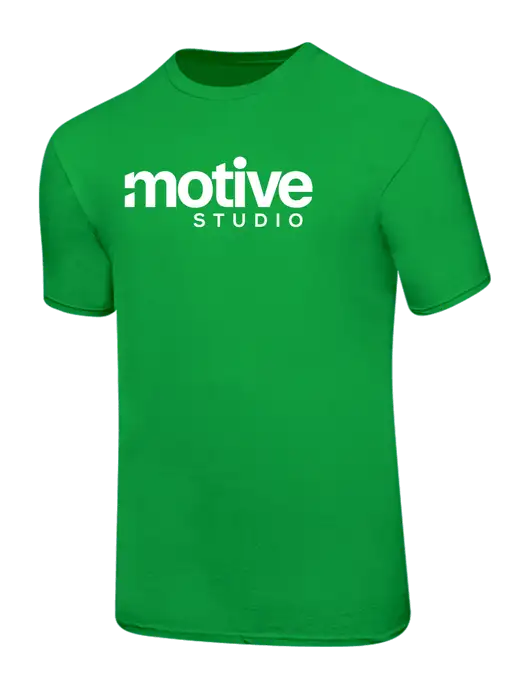 Ring Spun Light Kelly Green 4.5 oz T-Shirt w/Motive Studio Logo