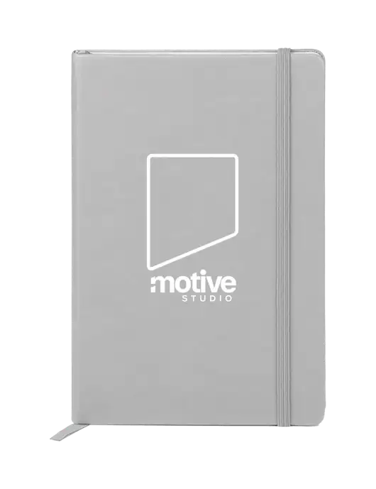 Neoskin Silver Hard Cover Junior Journal, 3.75 x 5.625 w/Motive Studio Logo