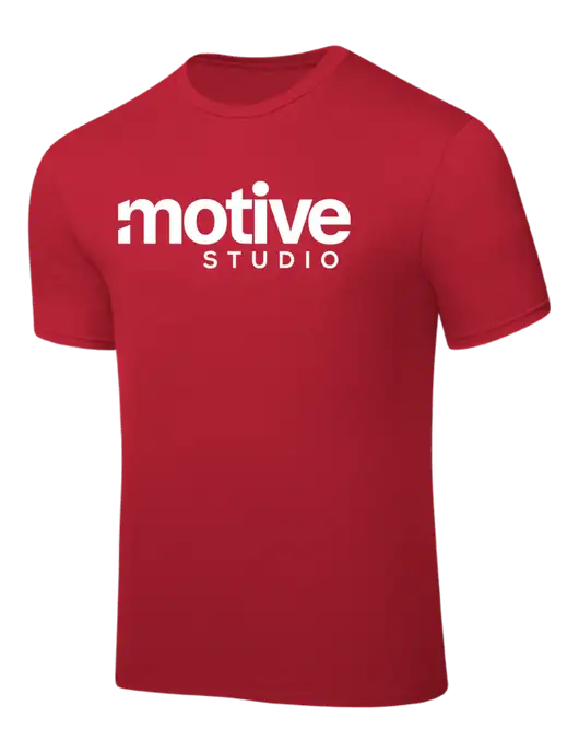Red PosiCharge Competitor Tee w/Motive Studio Logo