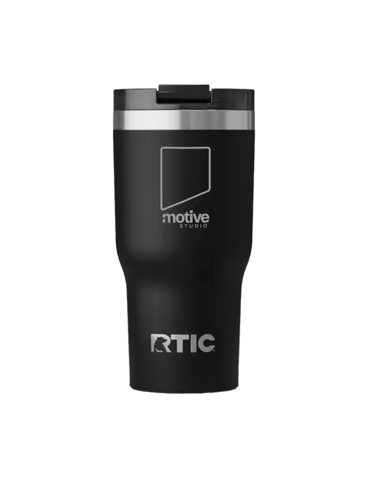 RTIC Essential 20 oz Black Tumbler w/Motive Studio Logo