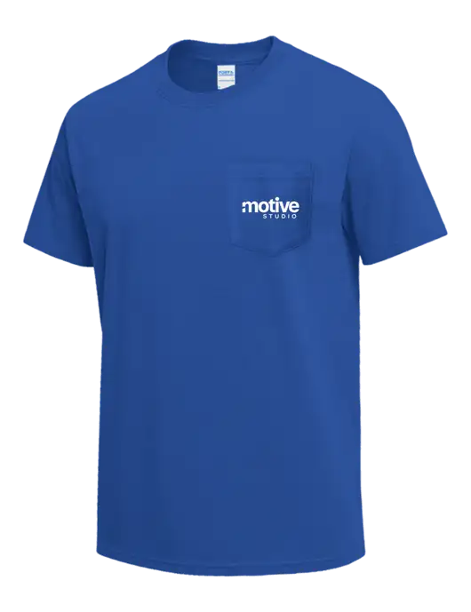 Royal Heavyweight 6.1 oz Pocket T-Shirt w/Motive Studio Logo
