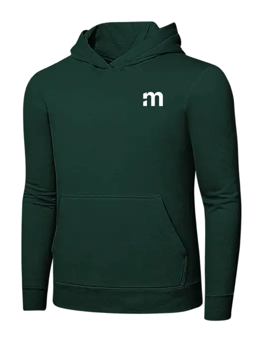 Dark Green 7.8 oz Ring Spun Hooded Sweatshirt w/m Icon Logo
