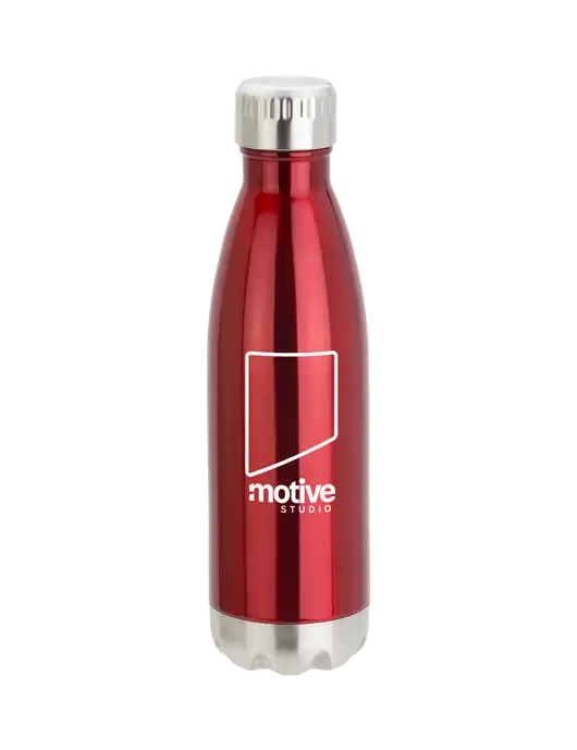City Go Red 17 oz Insulated Bottle w/Motive Studio Logo