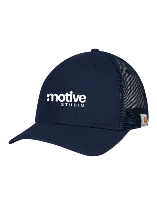Carhartt Navy Trucker Rugged Pro Series Cap w/Motive Studio Logo