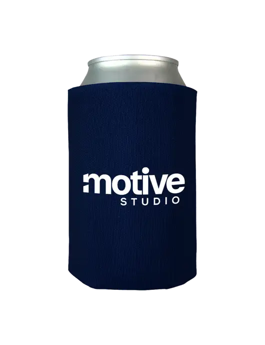 Dark Navy Foam Coolie w/Motive Studio Logo