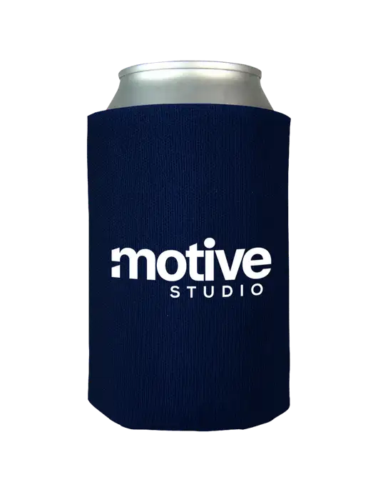 Dark Navy Foam Coolie w/Motive Studio Logo
