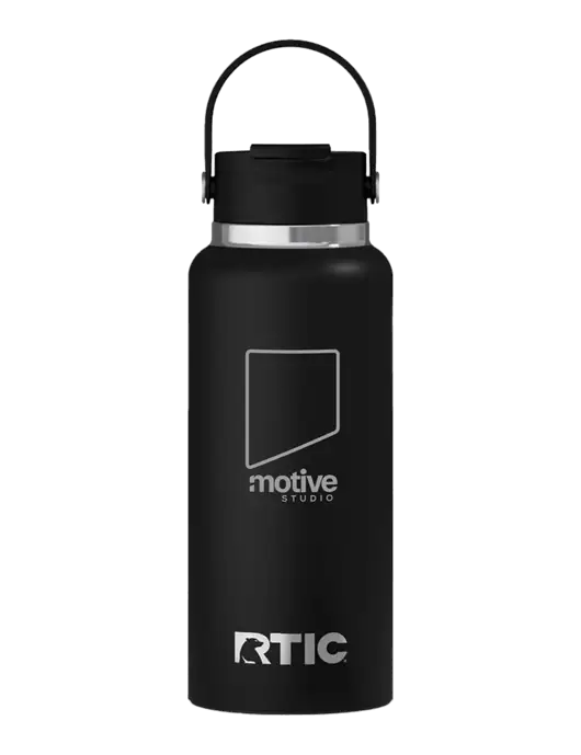 RTIC Outback 32 oz Black Bottle w/Motive Studio Logo