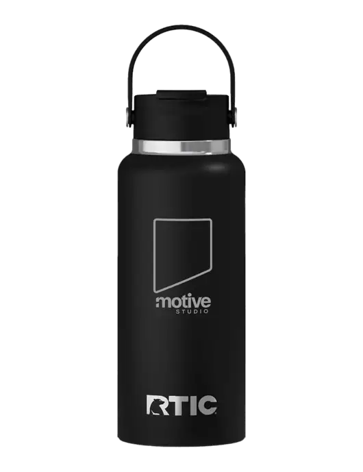 RTIC Outback 32 oz Black Bottle w/Motive Studio Logo