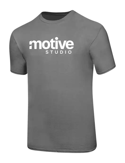 Ring Spun Medium Grey 4.5 oz T-Shirt w/Motive Studio Logo